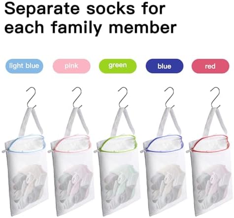 5-Pack Hanging Mesh Laundry Bags - Image 3