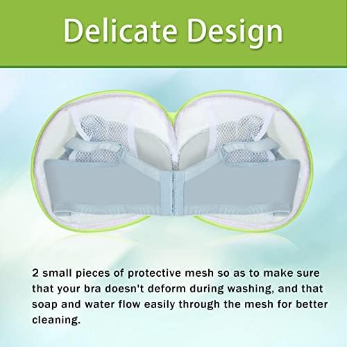Shappy 6 Pcs Bra Washing Bag for Laundry Storage Women 7.87 Inch Green - Image 5