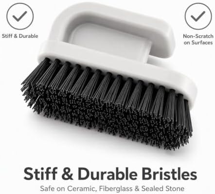All-Purpose Scrub Brush 2 Pack, Floor & Kitchen Sink, Ergonomic Handle - Image 5