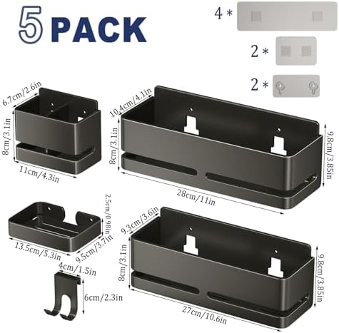 Bathroom Shower Caddy, No Drill Shower Shelves - Image 2