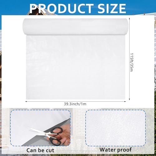 3.3 x 115 ft House Wrap, Heavy Duty Plastic Sheeting House Vapor Barrier - Image 2