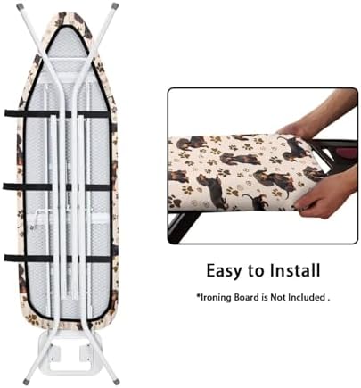 Heatproof Ironing Board Cover Dachshund Dog Paw Heart Ironing Board Protective - Image 4