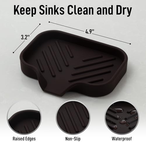 Zulay Kitchen Small Silicone Sponge Holder – Space-Saving Sink Organizer Tray - Image 6