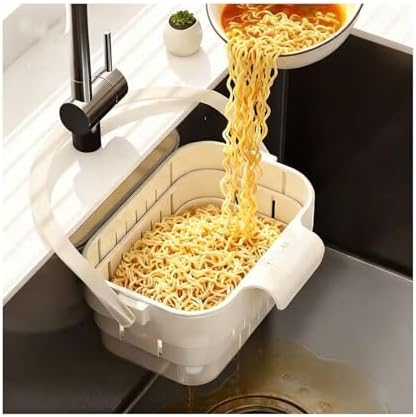 Foldable Hanging Sink Drain Basket No-Drill Removable Sink Filter by ZQDRPLUS