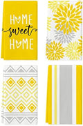 Artoid Mode Yellow Stripes Home Sweet Home Boho Summer Kitchen Towels Dish by ArtoidMode