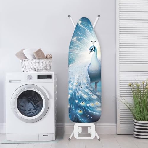 GLENLCWE Peacock Ironing Board Cover, Heat Reflective Iron Board Cover Standard - Image 3
