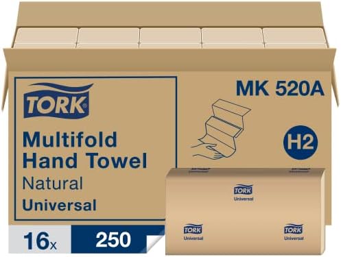 Tork Xpress Paper Towel Dispenser and Tork Multifold Hand Towel Natural H2 - Image 6