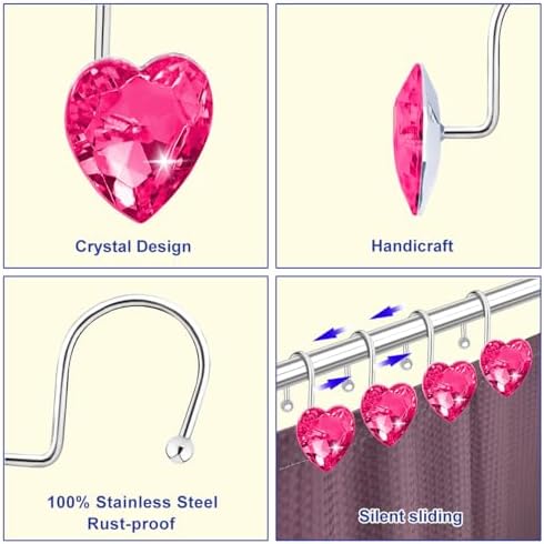 Shower Curtain Hooks Rings for Bathroom - Image 3