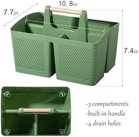 rejomiik Plastic Shower Caddy, Portable Shower Basket - Image 3