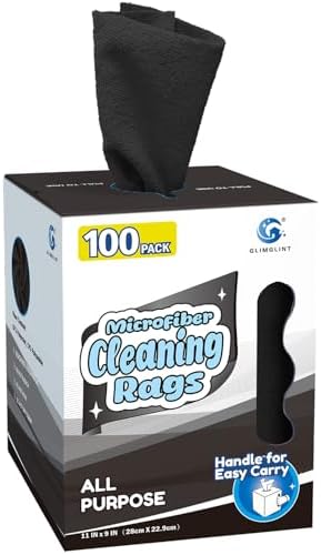 GLIMGLINT Microfiber Cleaning Cloth 100 Pack, Reusable Paper Towels 11 x 9 by Unknown