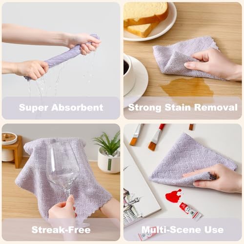 80 Pack Microfiber Cleaning Cloth Roll Reusable Paper Towels 12"x12" Tear Away - Image 4