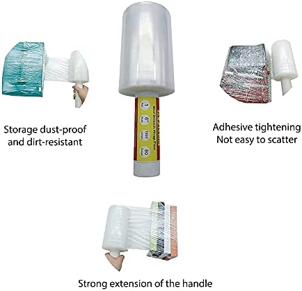 Stretch Wrap Clear Plastic Wrap Roll 6 inch X 1000Ft 80 Guage Industrial Mini - Image 5