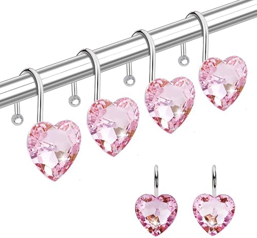 Shower Curtain Hooks Rings for Bathroom by Yapicoco