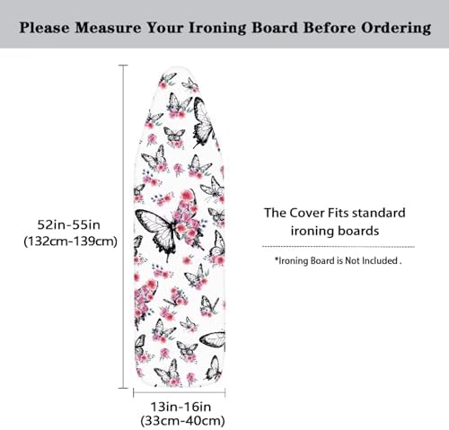 Butterfly Ironing Board Covers Standard Size Non-Slip Thick Ironing Board - Image 5