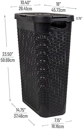 Mind Reader Slim Laundry Hamper - Image 3