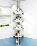 ALLZONE Corner Shower Caddy Tension Pole, Extendable Rustproof Stainless Steel by ALLZONE