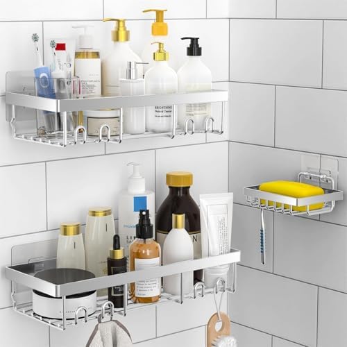 Moforoco 3-Pack Shower Caddy Basket Shelf by MOFOROCO