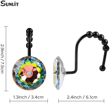 Sunlit Luxury Design Glitter Round Colorful Diamond Crystal Gem Bling - Image 4
