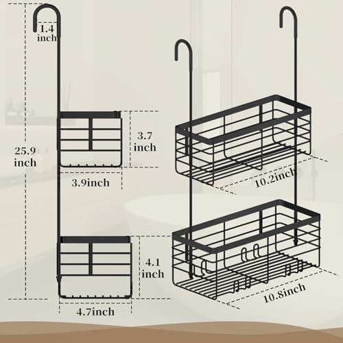 DELLAN 2-Tier Shower Hanging Caddy, Shower Rack - Image 4