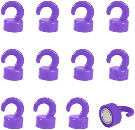 Magnetic Hooks Small But Strong, 12 Pack 8Lbs Holding Capacity by JINGZHAN