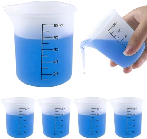 4 Pack Reusable Silicone Measuring Cups, 100ml Laundry Detergent Dispenser by Unknown