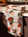 Miss Adola 370GSM Cotton Waffle Kitchen Towels, Strawberry by MissAdola
