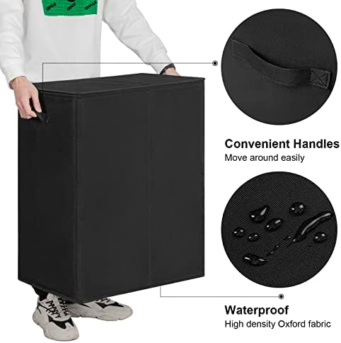 WOWLIVE 154L Double Laundry Hamper 2 Section - Image 6