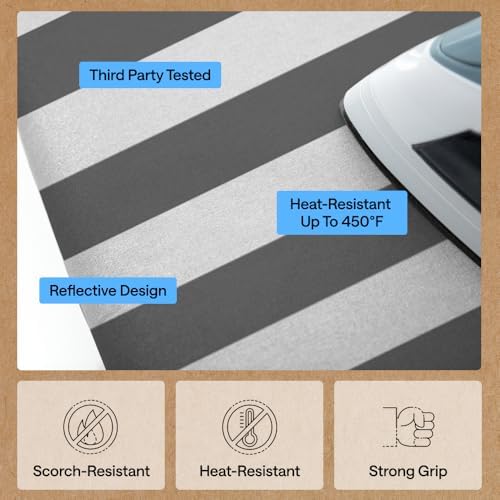GORILLA GRIP Padded Ironing Board Cover, 15x54 Striped - Image 5