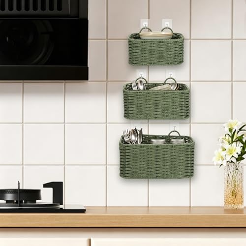3 Piece Boho Wall Hanging Baskets - Image 6