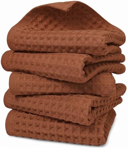Jacquotha Waffle Hand Towels for Bathroom 5-Piece by Jacquotha