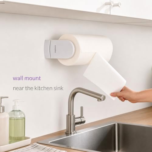 simpletome ONE Hand Simple Tear Paper Towel Holder Under Cabinet - Image 3