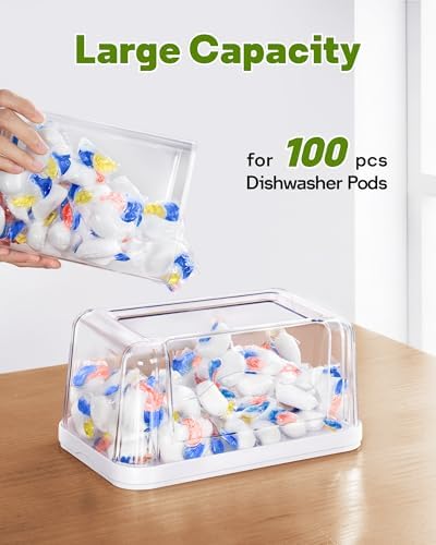 Kaen 3 in 1 Trash Bag Dispenser Under Sink Dishwasher Pod Organizer - Image 4