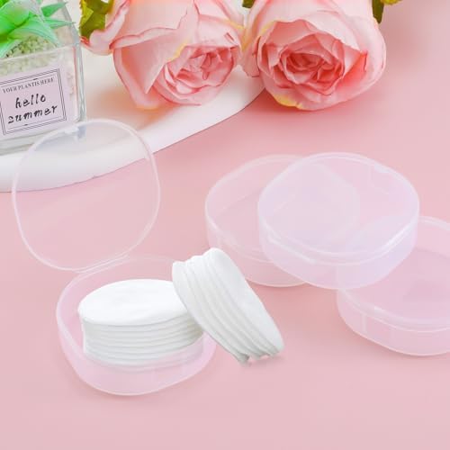 4Pcs Travel Cotton Round Holder, Cotton Pad Container - Image 4