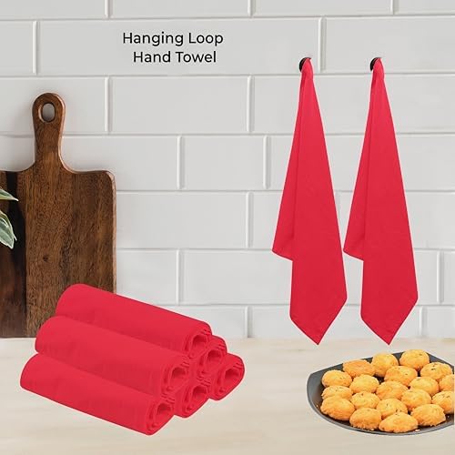 Urban Villa Kitchen Towels Cotton Dish Towels 27”x27” Red - Image 4