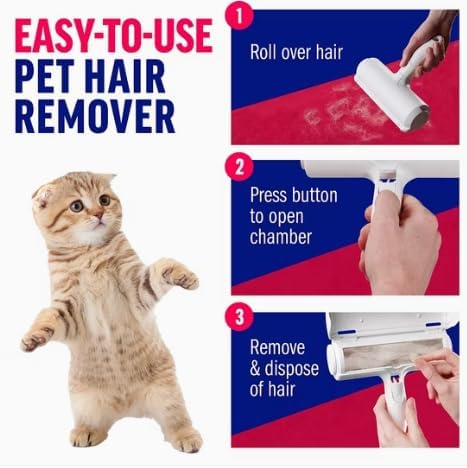 Pet Hair Remover Tool, Reusable Self-Cleaning Lint Roller - Image 6
