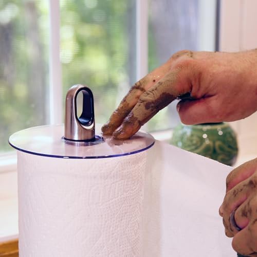Paper Towel Topper- Keeps Top of Paper Towel Roll Clean & Dry by Inventor+Smart