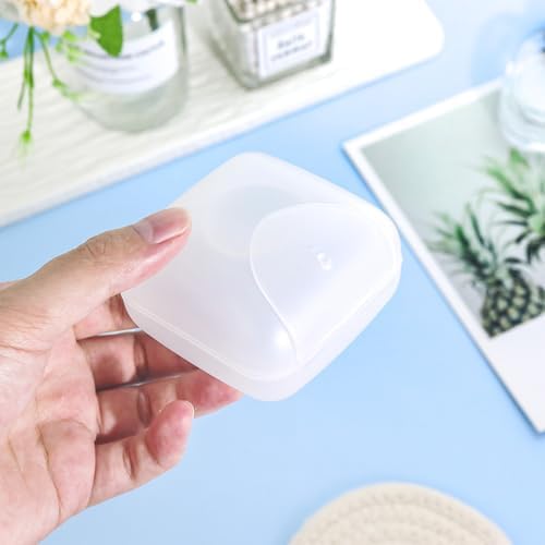 Plastic Cotton Round Holder 4 PCS Plastic Square Holder Multiple Colors - Image 6
