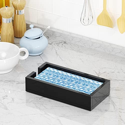 HIIMIEI Acrylic Bathroon Napkin Holder, Disposable Hand Towels Tray（Black） - Image 5