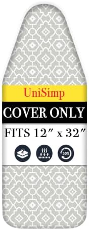 UniSimp Small Ironing Board Cover and Pad 12"x32" Small Iron Board Cover by UniSimp