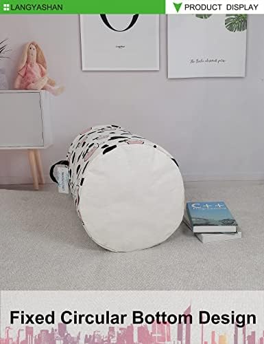 Round Laundry Basket Collapsible Storage Hamper Organizer Spotted Cow - Image 7