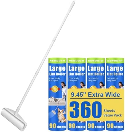 Large Lint Rollers for Floor Carpet, Sticky Floor Roller by Newooth