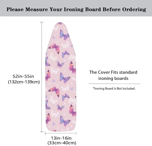 Butterfly Design Ironing Board Cover Soft Fabric Cover Heat-Reflective Scorch - Image 5