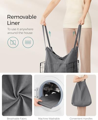 SONGMICS Laundry Hamper, Collapsible, 11 Gal. - Image 5