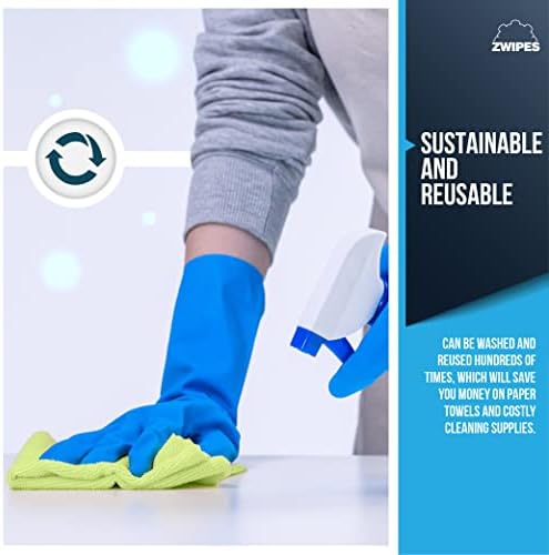 Zwipes 735 Microfiber Towel Cleaning Cloths, 12 Pack - Image 4