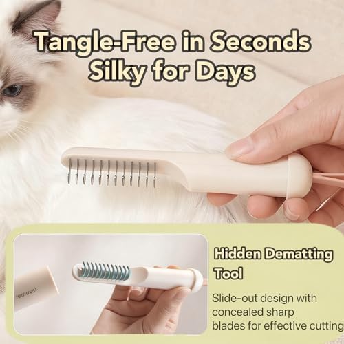 3-in-1 Dematting Brush for Dogs & Cats Deshedding & Dematting Comb - Image 3