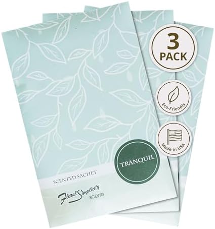 Tranquil Scented Sachets Pack of 3, Everyday by FloralSimplicity