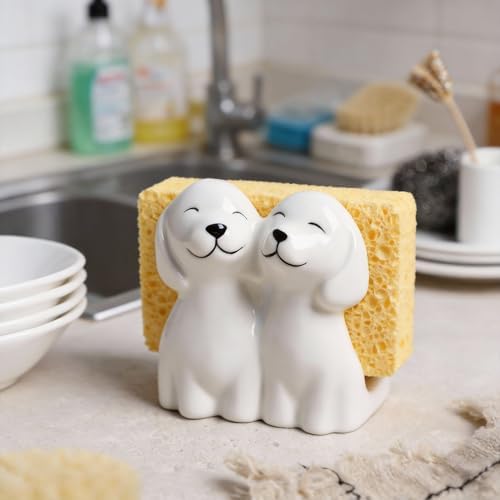 Ceramic Couple Dogs Sponge Holder - Image 3