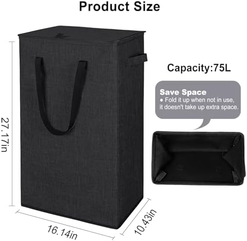 Odonata 75L Slim Laundry Hamper - Image 2