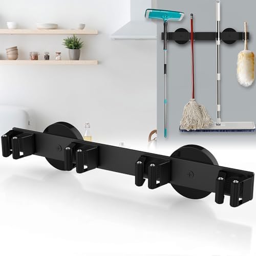 Magnetic Mop Broom Holder, Strong Non Slip Magnetic Broom Mop Hanger, Heavy by AIYOTAR