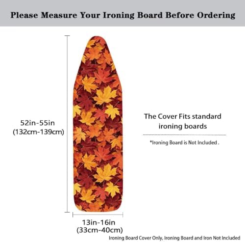 Flashideas Thanksgiving Maple Leaves Ironing Board Cover and Pad- 52" x 13" - Image 5